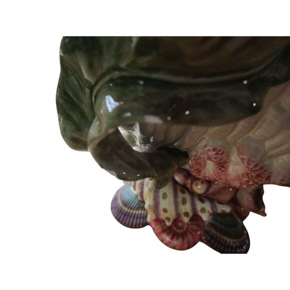 Vintage Fitz & Floyd Oceana Shell Centerpiece Bowl Y2K Retired GUC Small Chips - Picture 16 of 16